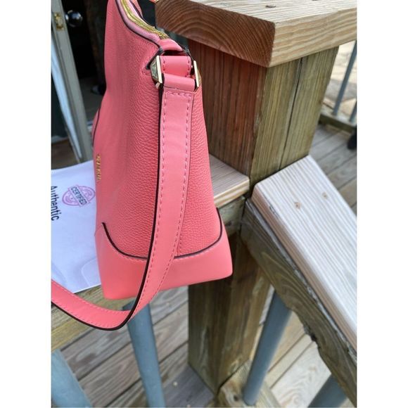 Michael Kors 🐾 NWT Coral Reef Crosby Medium Leather Shoulder Bag, MSRP $248 - Picture 8 of 16